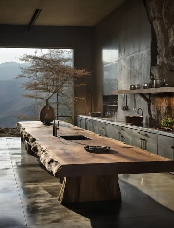 Real wood conference table